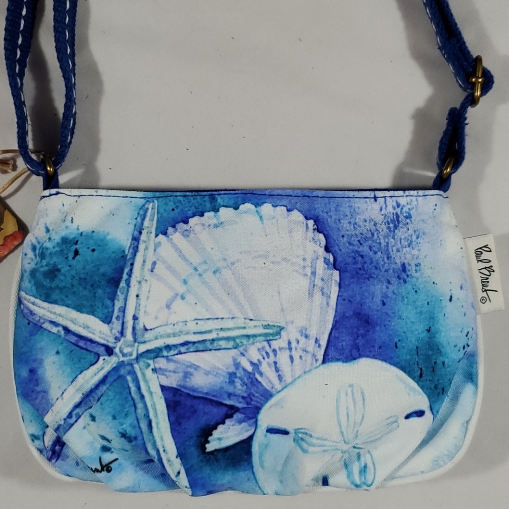 NEW, Sun N Sand Paul Brent Canvas ocean sea life purse